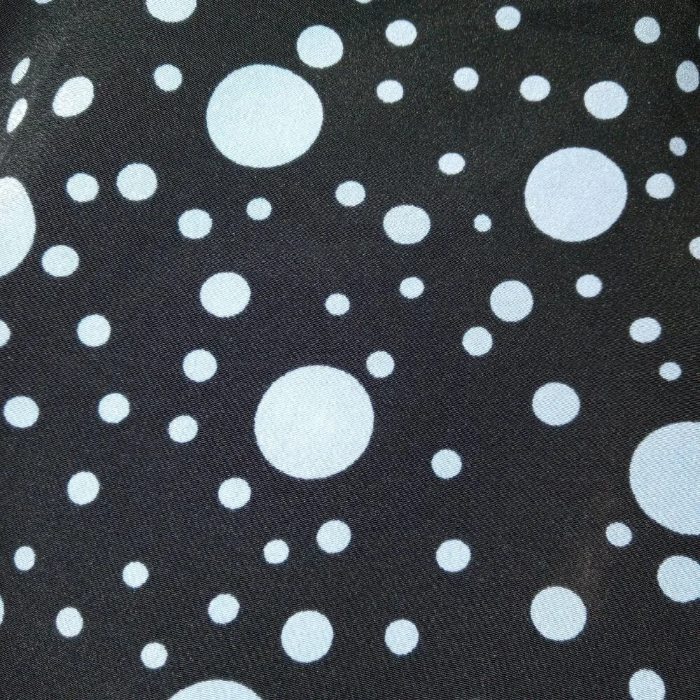 Who What Wear Black & Light Blue 3/4 Sleeves Polka Dot Dress NWT XL - Picture 3 of 4